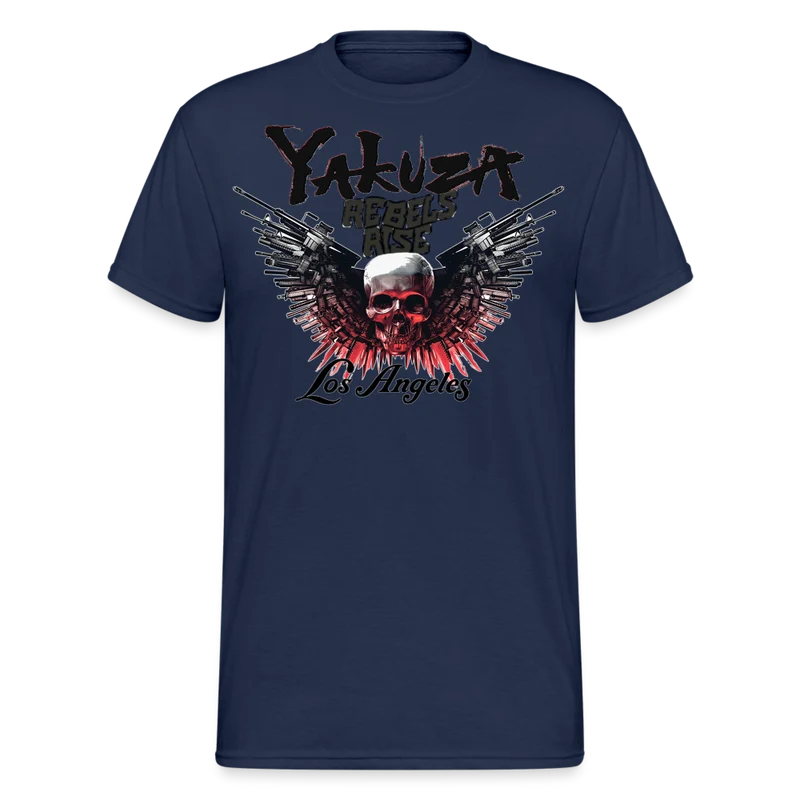 Herren Yakuza T-Shirt Rundhals Unisex Streetwear Gildan 100% Baumwolle