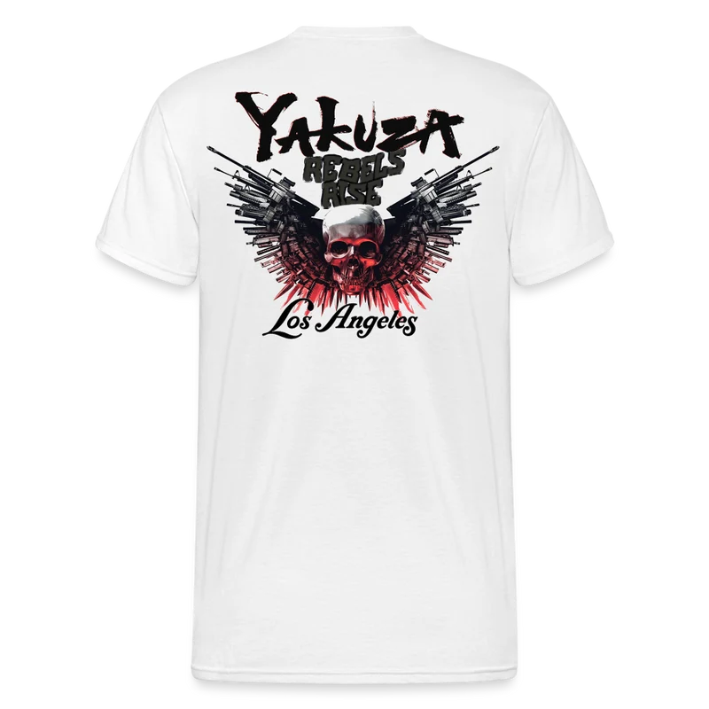 Herren Yakuza T-Shirt Rundhals Unisex Streetwear Gildan 100% Baumwolle