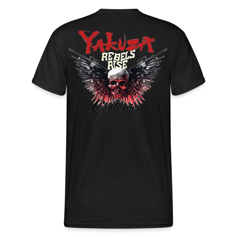 Herren Yakuza T-Shirt Rundhals Unisex Streetwear Gildan 100% Baumwolle