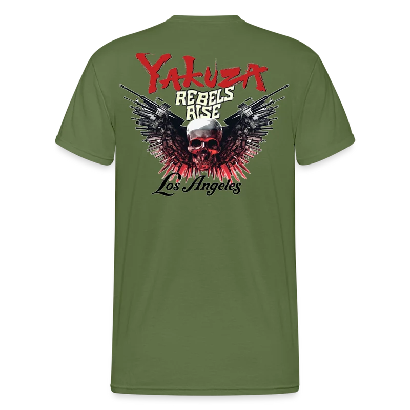 Herren Yakuza T-Shirt Rundhals Unisex Streetwear Gildan 100% Baumwolle