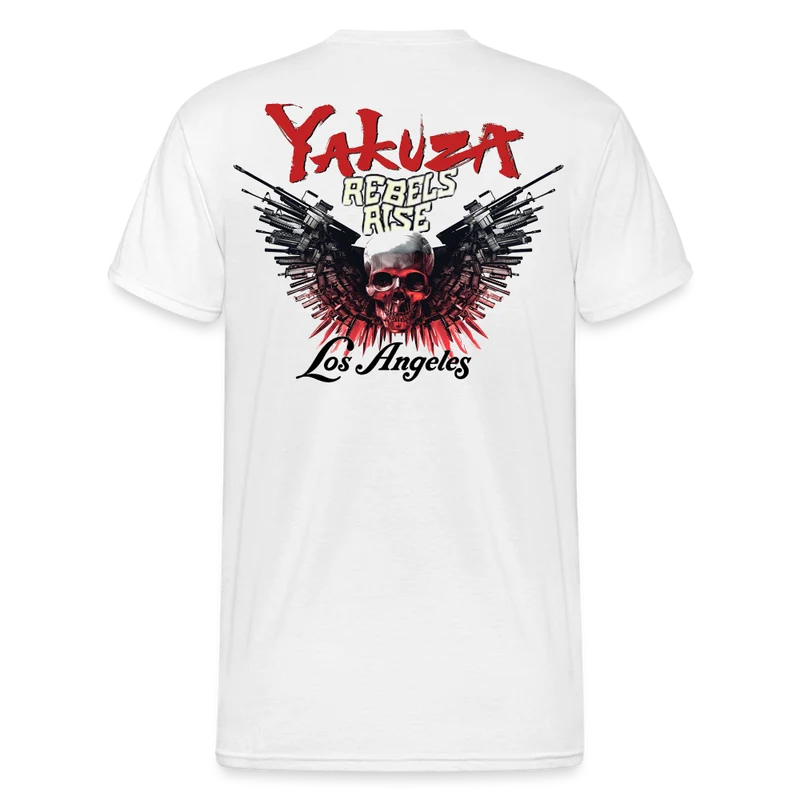 Herren Yakuza T-Shirt Rundhals Unisex Streetwear Gildan 100% Baumwolle