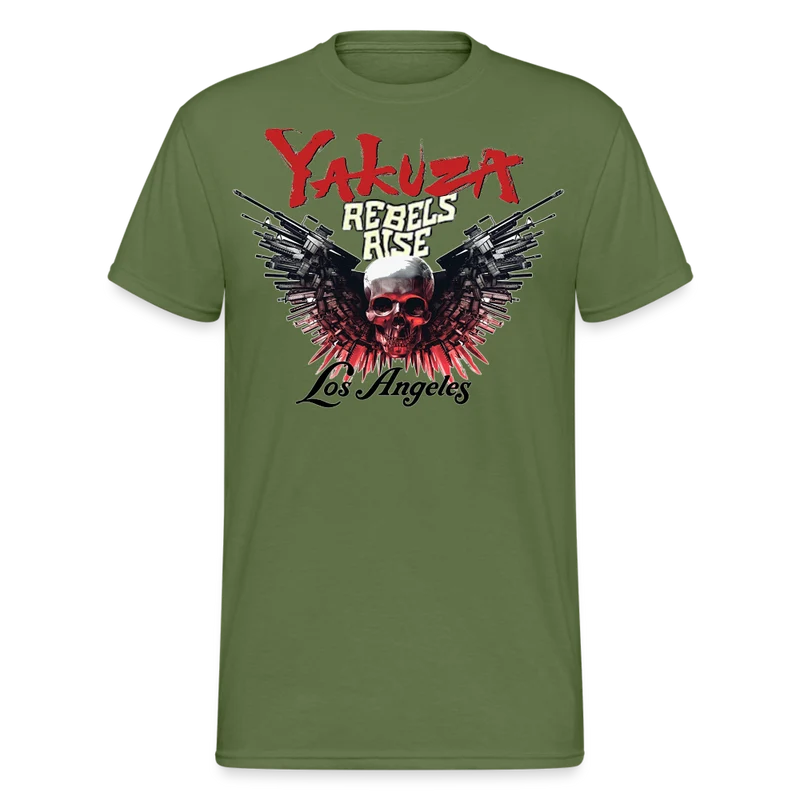 Herren Yakuza T-Shirt Rundhals Unisex Streetwear Gildan 100% Baumwolle