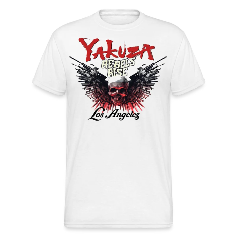 Herren Yakuza T-Shirt Rundhals Unisex Streetwear Gildan 100% Baumwolle