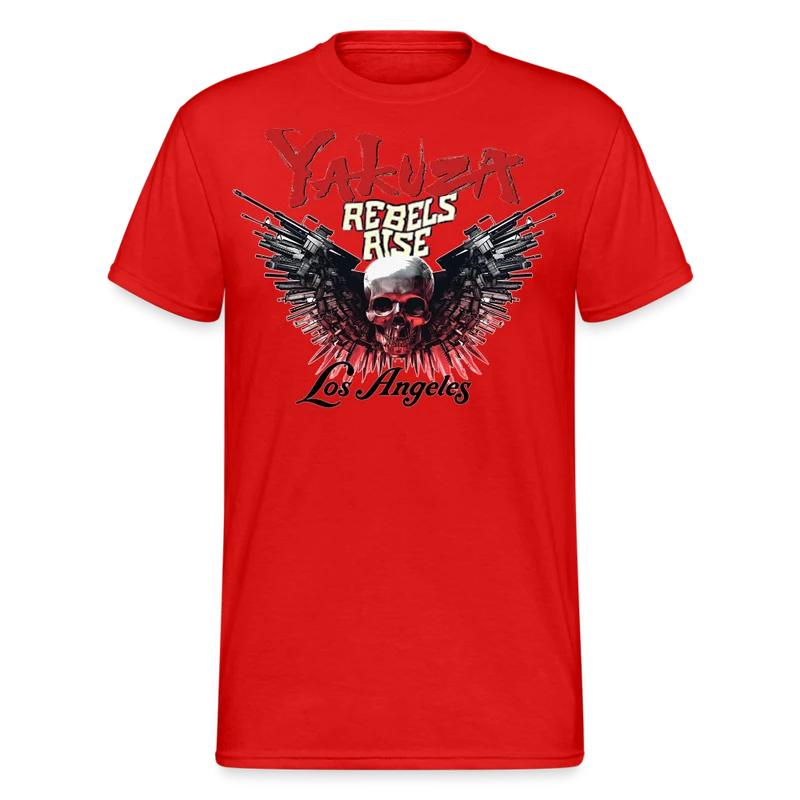 Herren Yakuza T-Shirt Rundhals Unisex Streetwear Gildan 100% Baumwolle