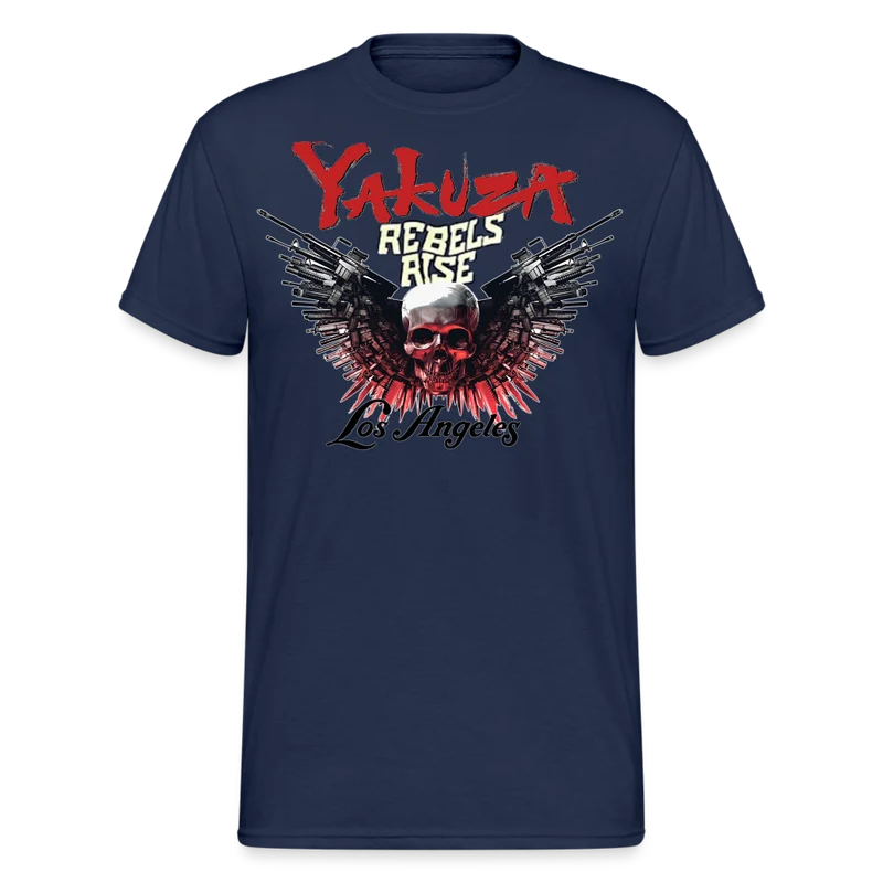 Herren Yakuza T-Shirt Rundhals Unisex Streetwear Gildan 100% Baumwolle