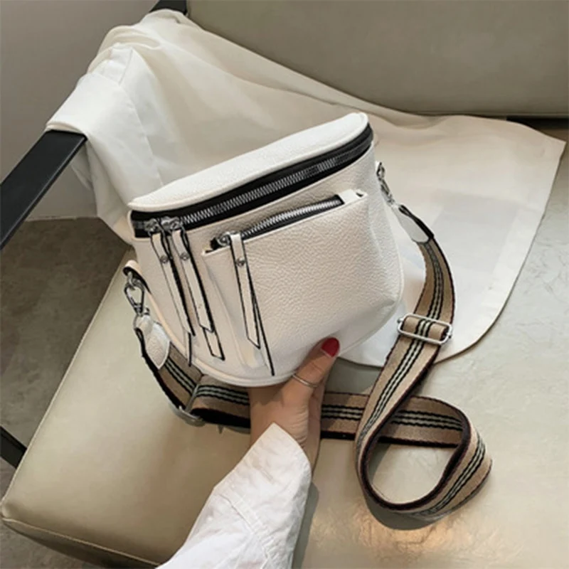 CROSSOVER BAUCHTASCHE HÜFTTASCHE UMHÄNGETASCHE BODYBAG PU Leder NEU