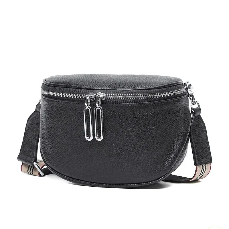 ECHT LEDER CROSSOVER BAUCHTASCHE HÜFTTASCHE UMHÄNGETASCHE BODYBAG NEU