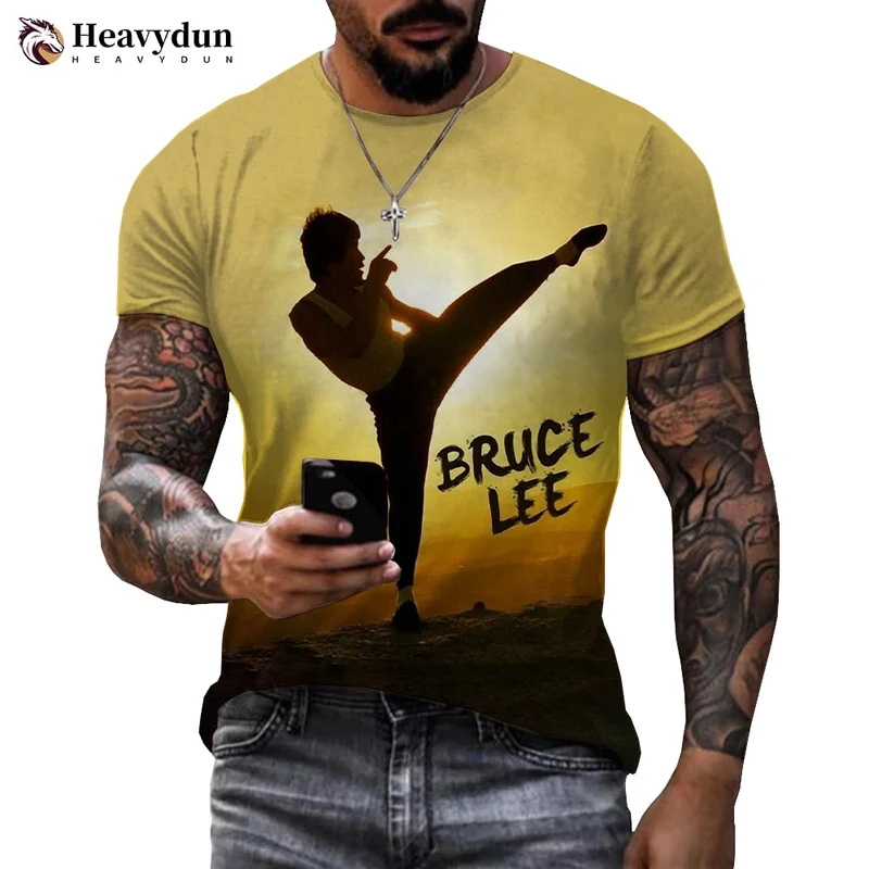 3D-T-Shirt Unisex Streetwear Fashion Kung Fu Super Star Bruce Lee