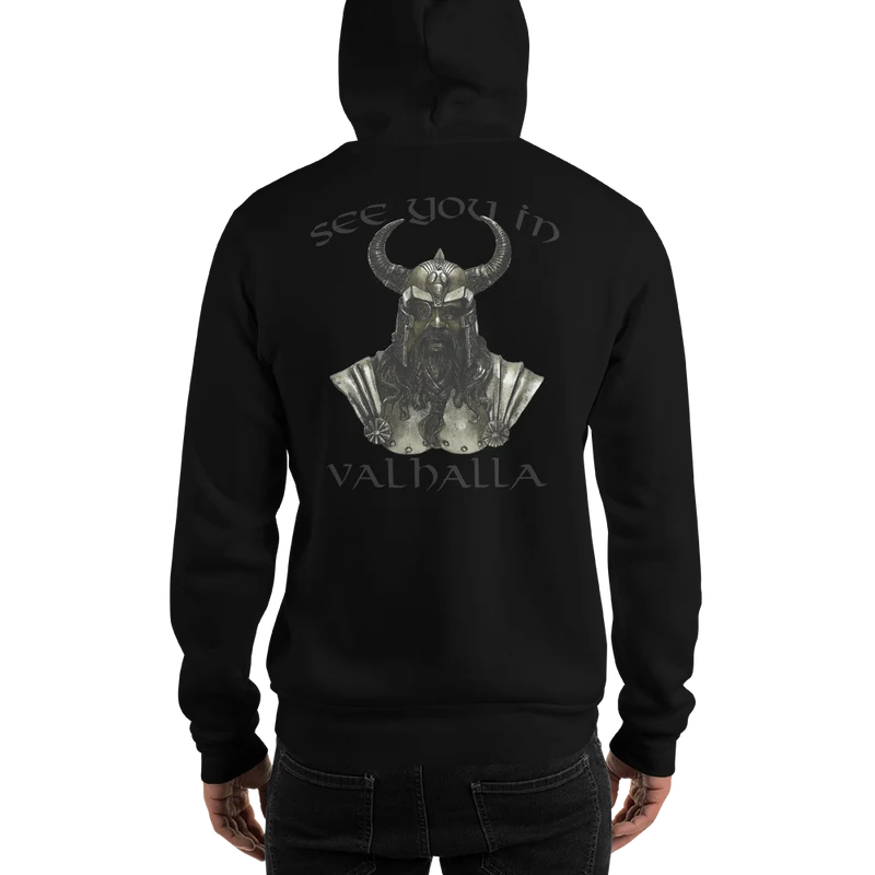 Unisex-Kapuzenpullover See you in Valhalla