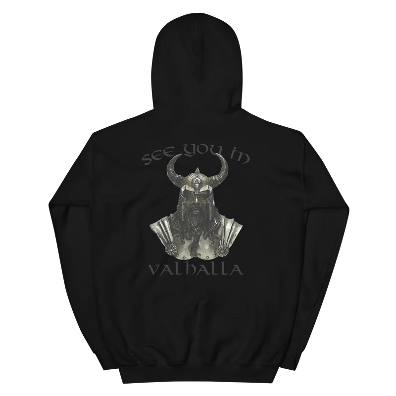 Unisex-Kapuzenpullover See you in Valhalla