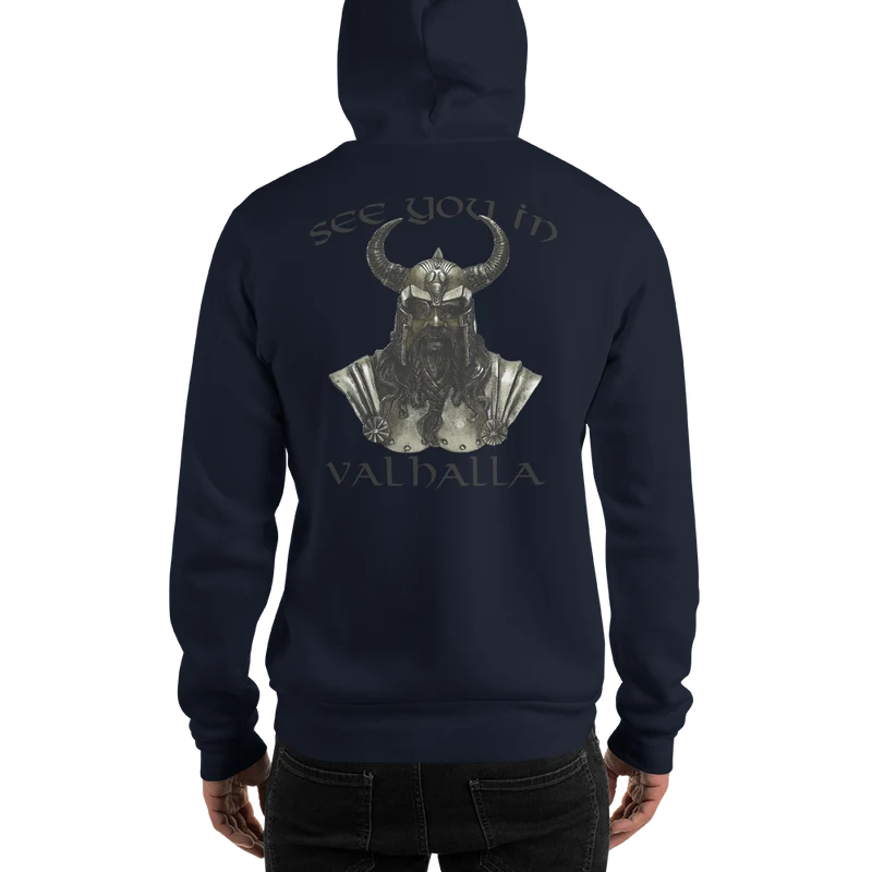Unisex-Kapuzenpullover See you in Valhalla