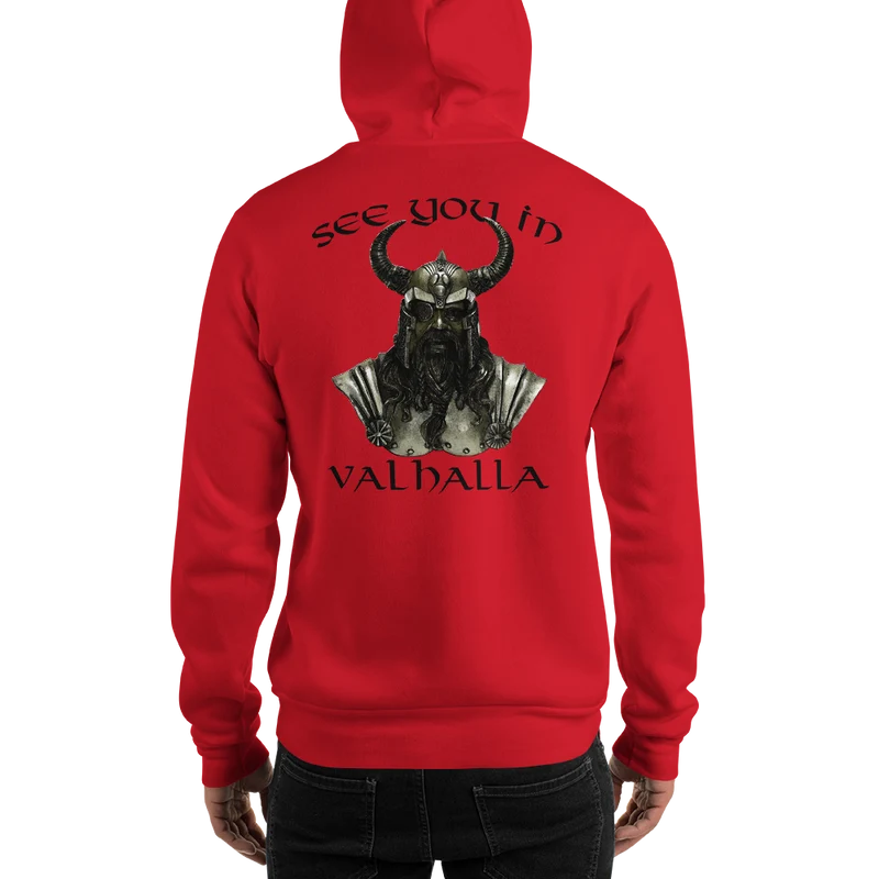 Unisex-Kapuzenpullover See you in Valhalla