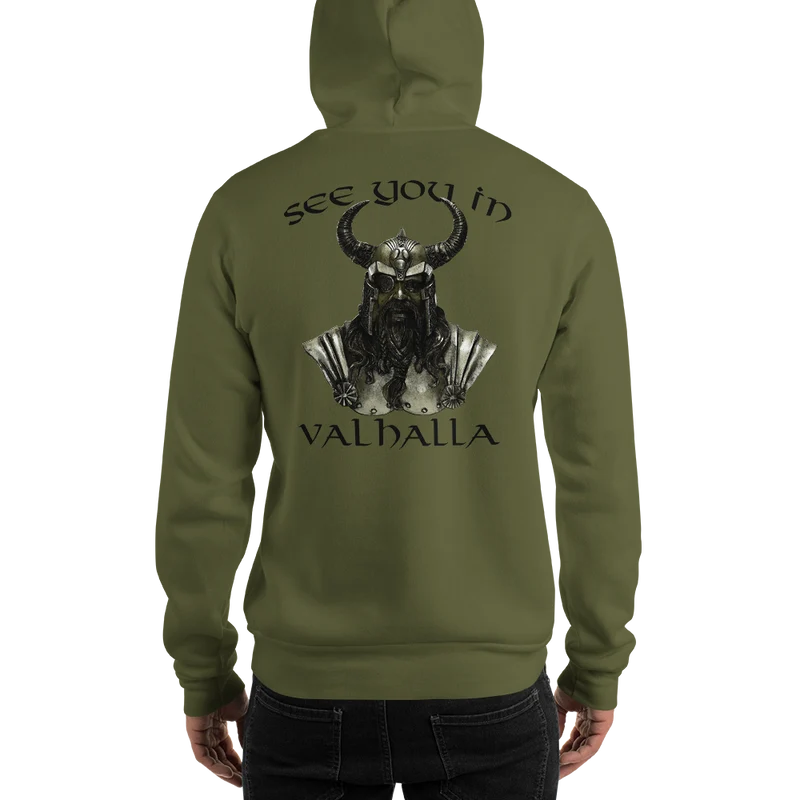 Unisex-Kapuzenpullover See you in Valhalla
