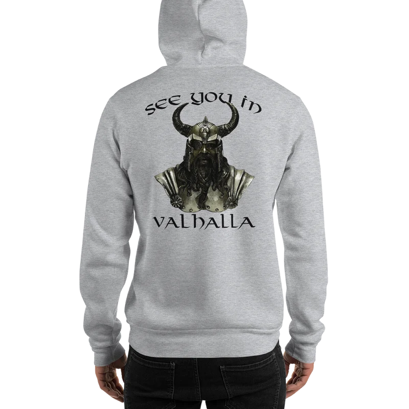 Unisex-Kapuzenpullover See you in Valhalla