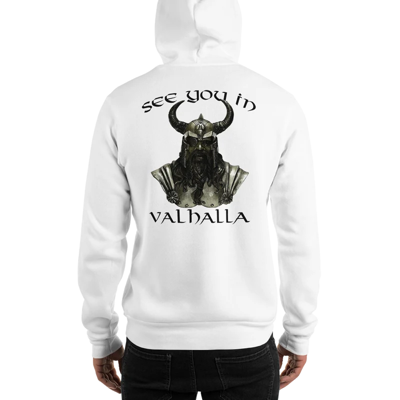 Unisex-Kapuzenpullover See you in Valhalla