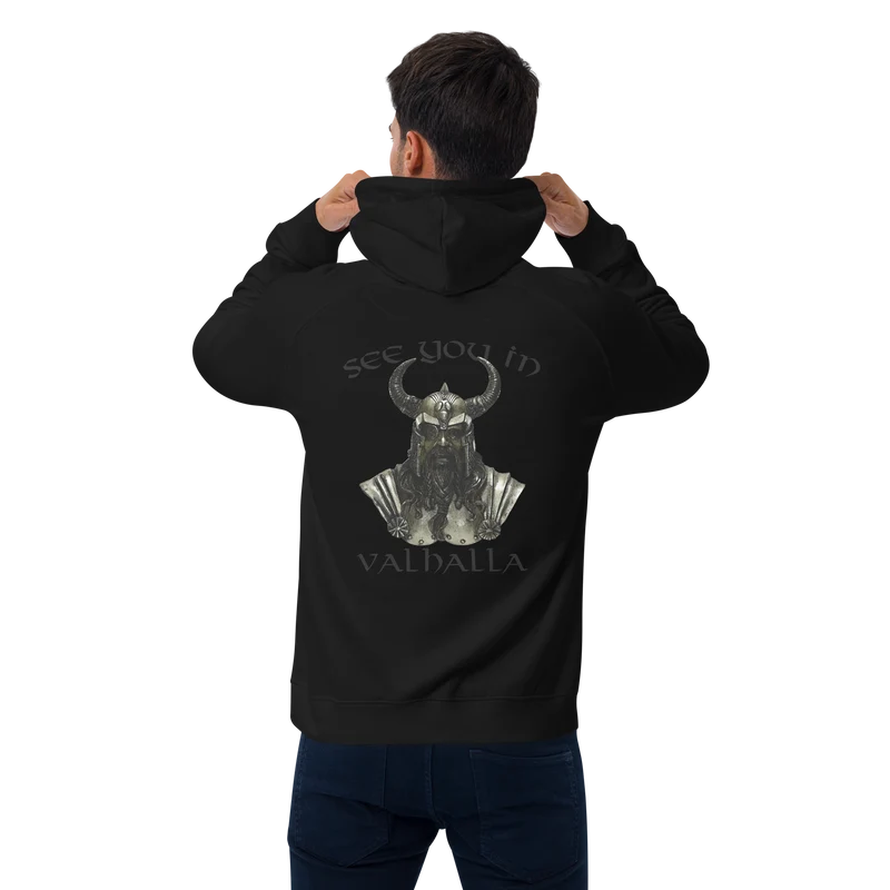 Unisex Bio-Raglan-Hoodie See you in Valhalla