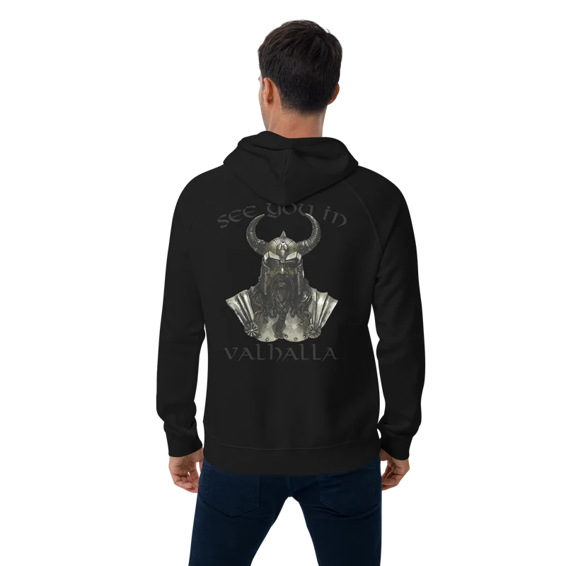 Unisex Bio-Raglan-Hoodie See you in Valhalla