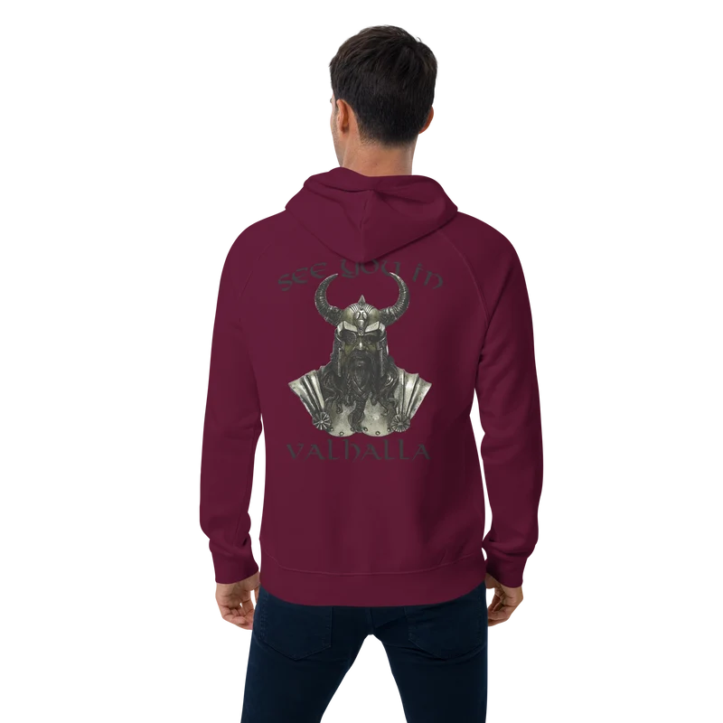 Unisex Bio-Raglan-Hoodie See you in Valhalla