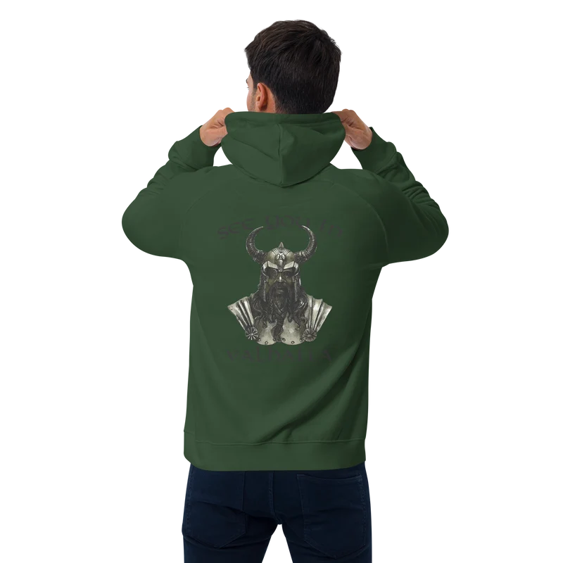 Unisex Bio-Raglan-Hoodie See you in Valhalla