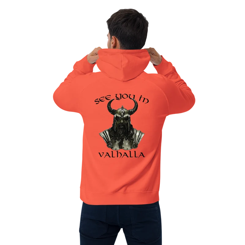 Unisex Bio-Raglan-Hoodie See you in Valhalla