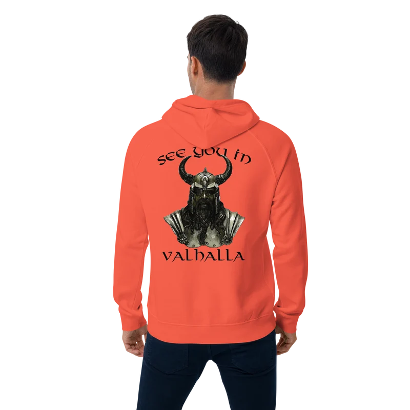 Unisex Bio-Raglan-Hoodie See you in Valhalla