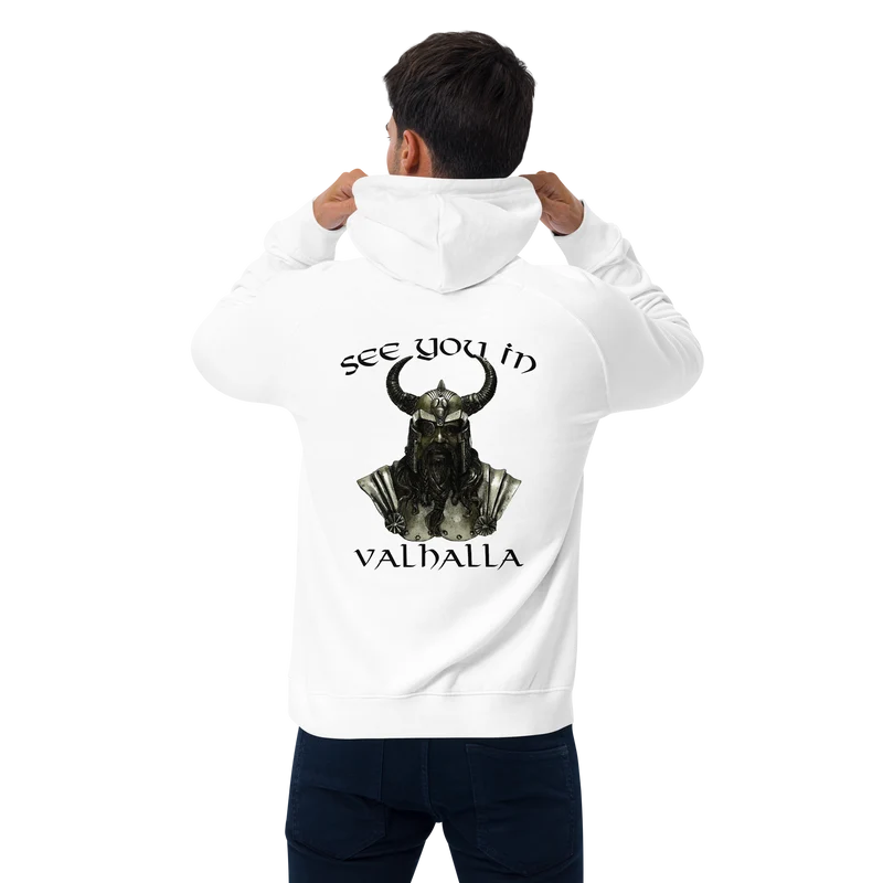 Unisex Bio-Raglan-Hoodie See you in Valhalla