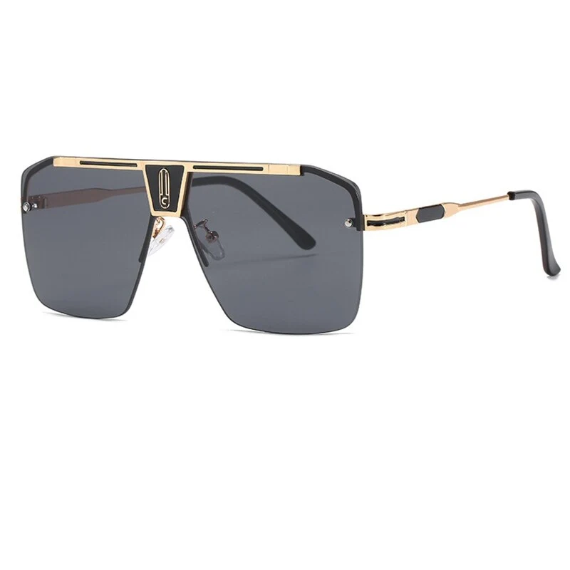 Damen Designer Sonnenbrille Herren Quadratische Übergröße Gläser Vintage UV400