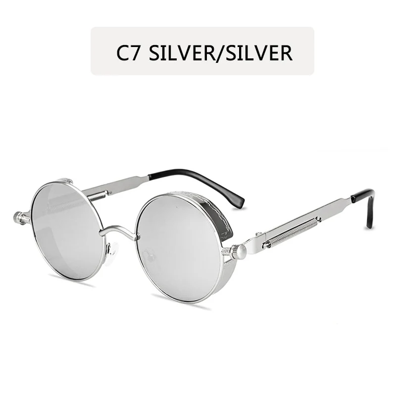 Herren Designer Sonnenbrille Polarisierte Retro Damen Metall Runde Gläser UV400