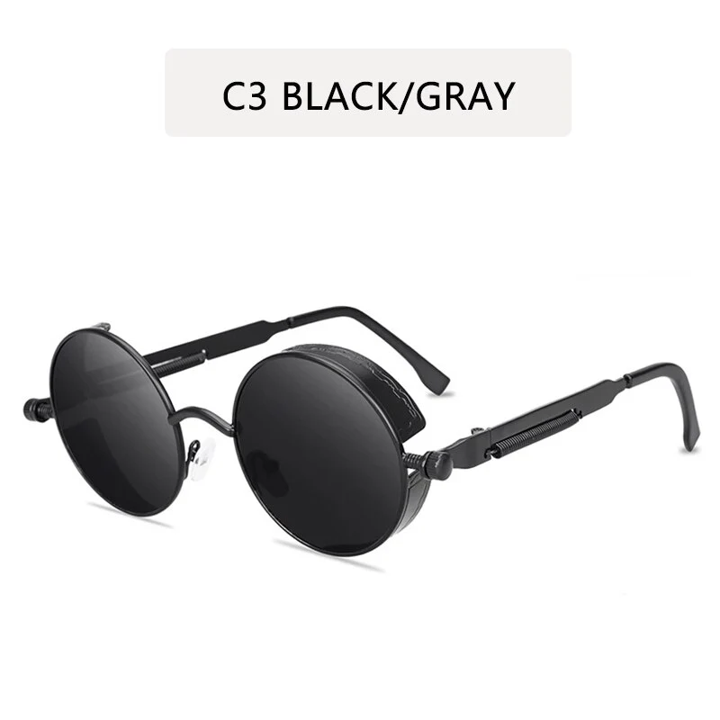 Herren Designer Sonnenbrille Polarisierte Retro Damen Metall Runde Gläser UV400