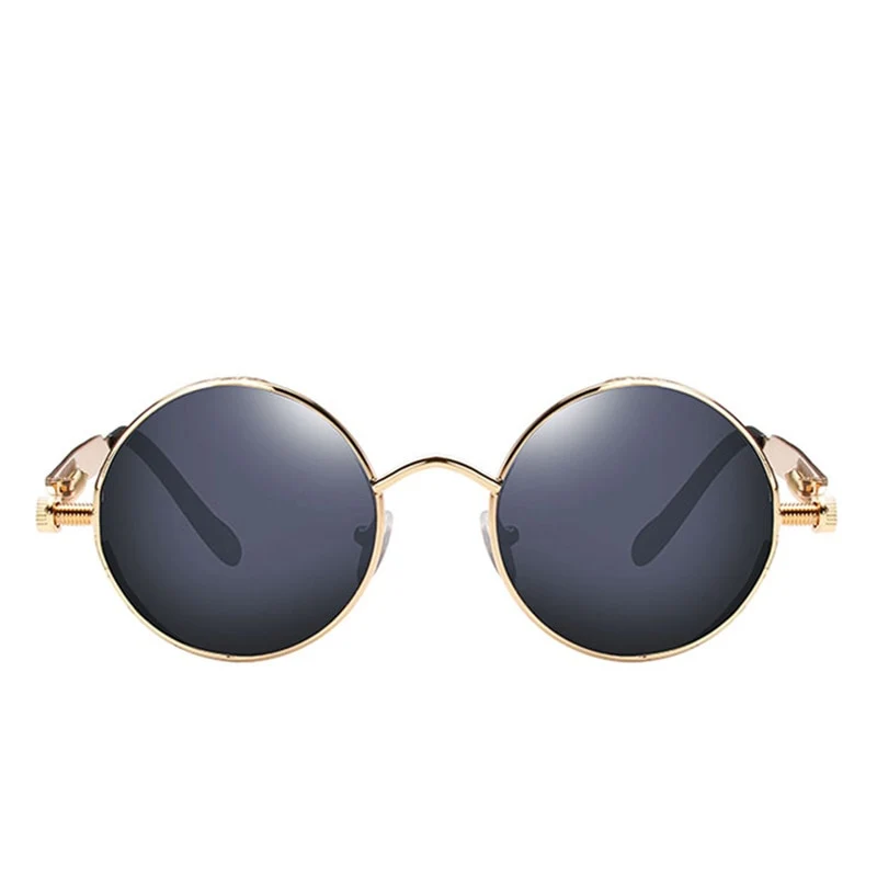 Herren Designer Sonnenbrille Polarisierte Retro Damen Metall Runde Gläser UV400