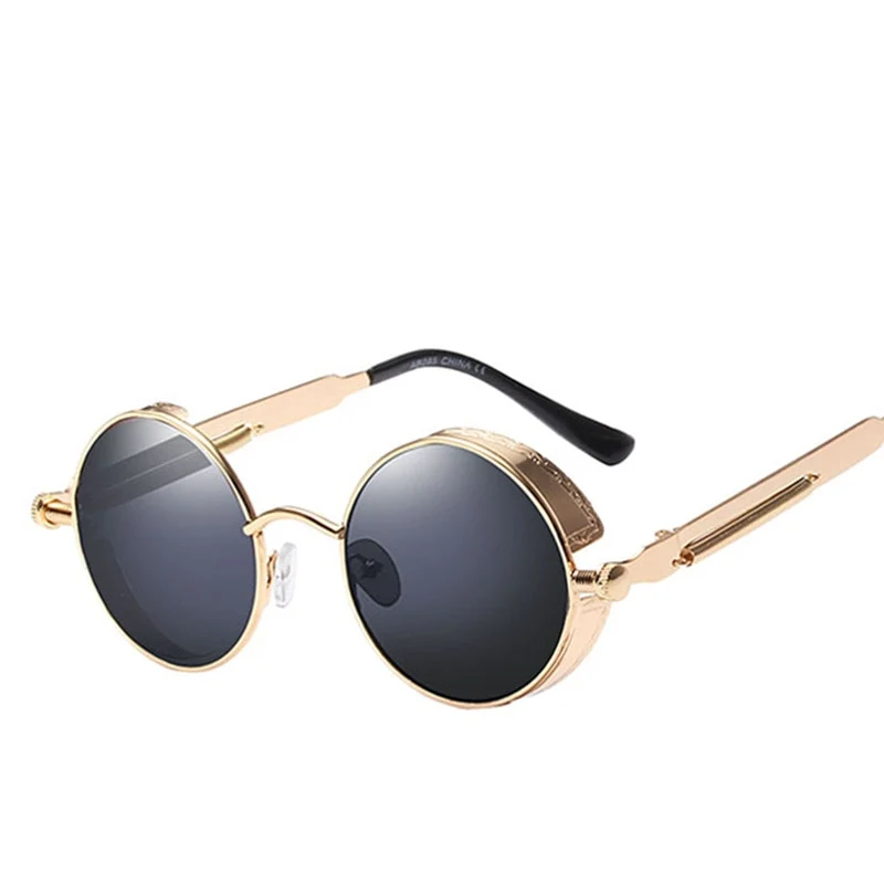 Herren Designer Sonnenbrille Polarisierte Retro Damen Metall Runde Gläser UV400