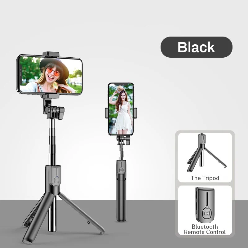 4 in 1 Wireless Bluetooth Selfie Stick faltbares Mini-Stativ mit LED-Ringlicht
