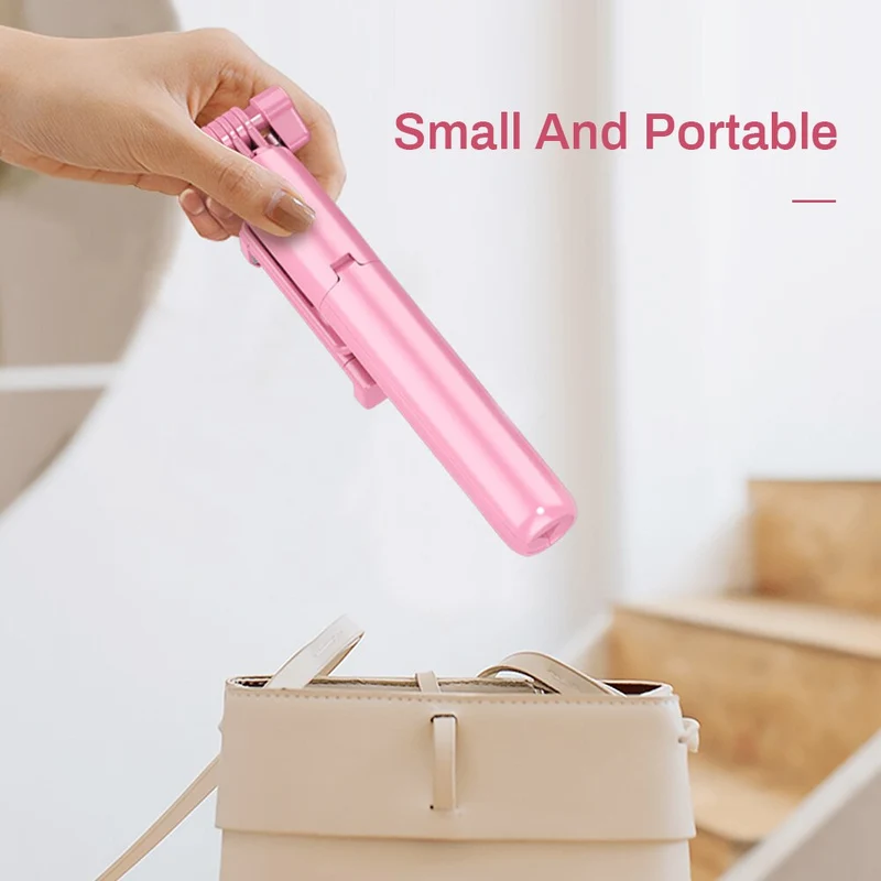4 in 1 Wireless Bluetooth Selfie Stick faltbares Mini-Stativ mit LED-Ringlicht