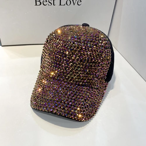 Strass Fashion Cappy Basecap Baseball Cap Mütze Kappe Damen Streetware