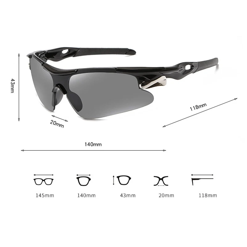 Fahrradbrille Polarisiert Sportbrille Sonnenbrille Brille UV400 in 7 Farbe