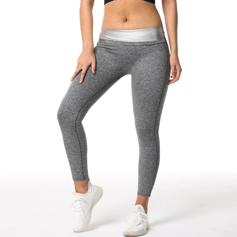 Frauen Sauna Hosen Körper Shaper Leggings Yoga Abnehmen Schweiß Einstellbare