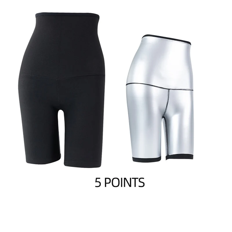 Damen Neopren Sauna Hose Schwitzhose Yogahose Thermoeffekt Abnehmen Hose Leggins