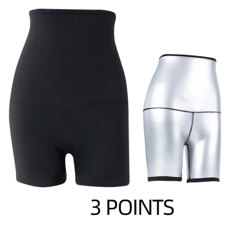 Damen Neopren Sauna Hose Schwitzhose Yogahose Thermoeffekt Abnehmen Hose Leggins