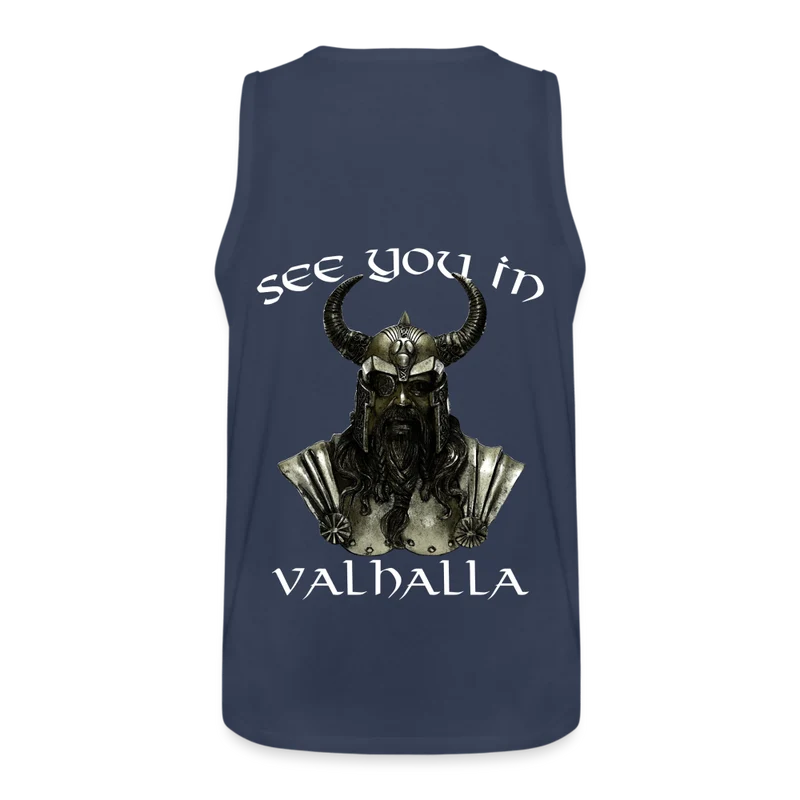 Männer Premium Tanktop T-Shirt Muskelshirt Achselshirt See You in Valhalla