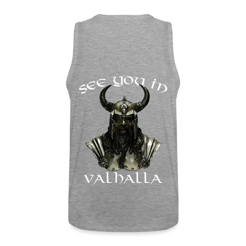 Männer Premium Tanktop T-Shirt Muskelshirt Achselshirt See You in Valhalla