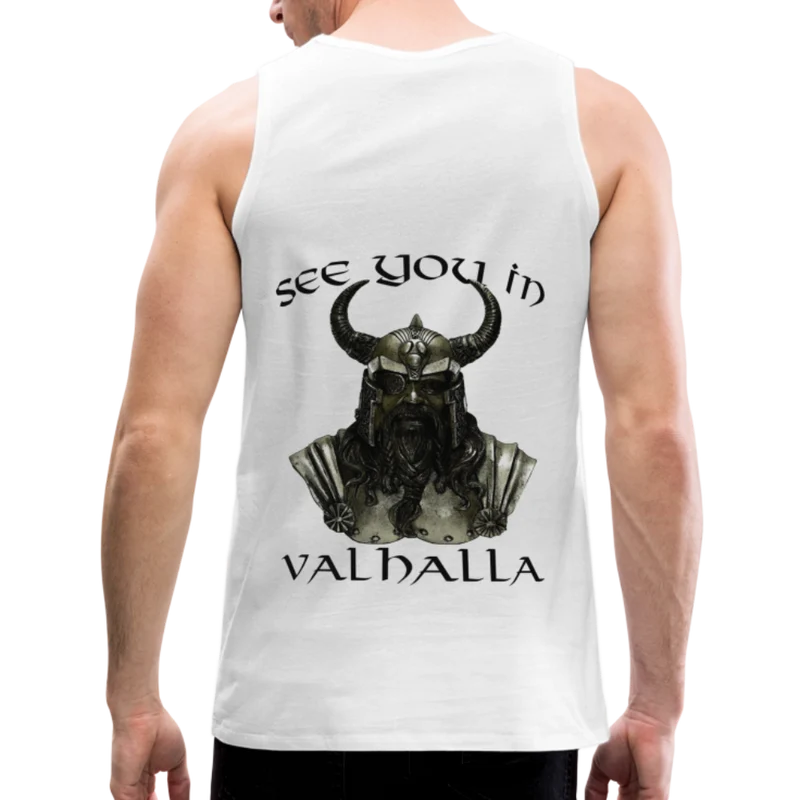 Männer Premium Tanktop T-Shirt Muskelshirt Achselshirt See You in Valhalla