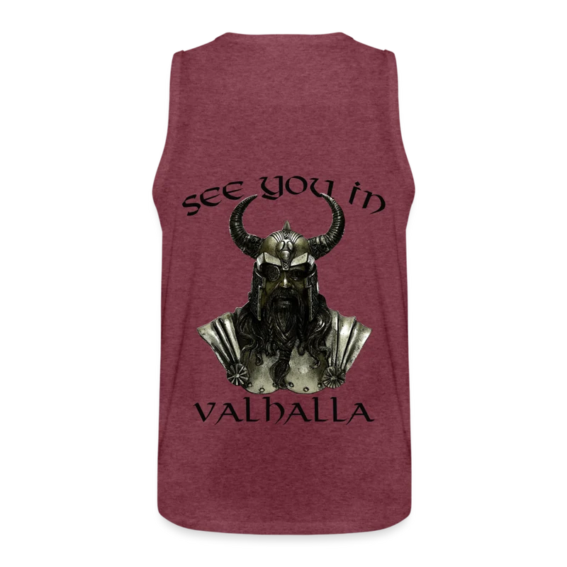 Männer Premium Tanktop T-Shirt Muskelshirt Achselshirt See You in Valhalla