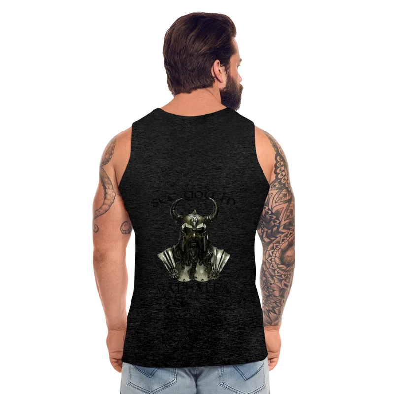 Männer Premium Tanktop T-Shirt Muskelshirt Achselshirt See You in Valhalla