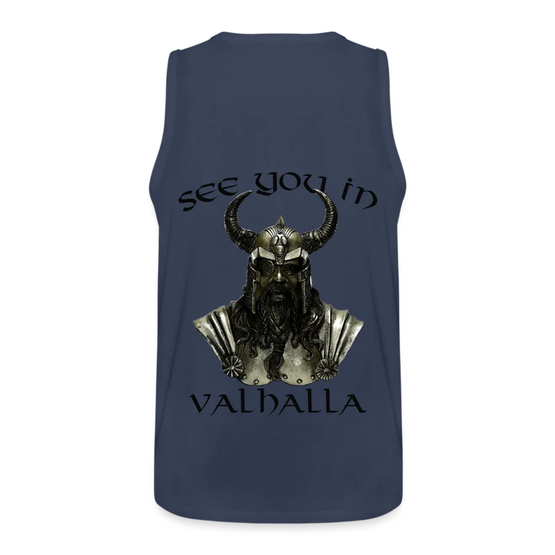 Männer Premium Tanktop T-Shirt Muskelshirt Achselshirt See You in Valhalla