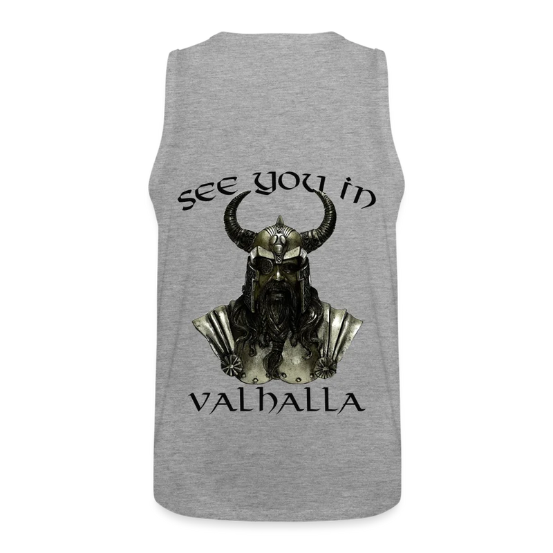 Männer Premium Tanktop T-Shirt Muskelshirt Achselshirt See You in Valhalla