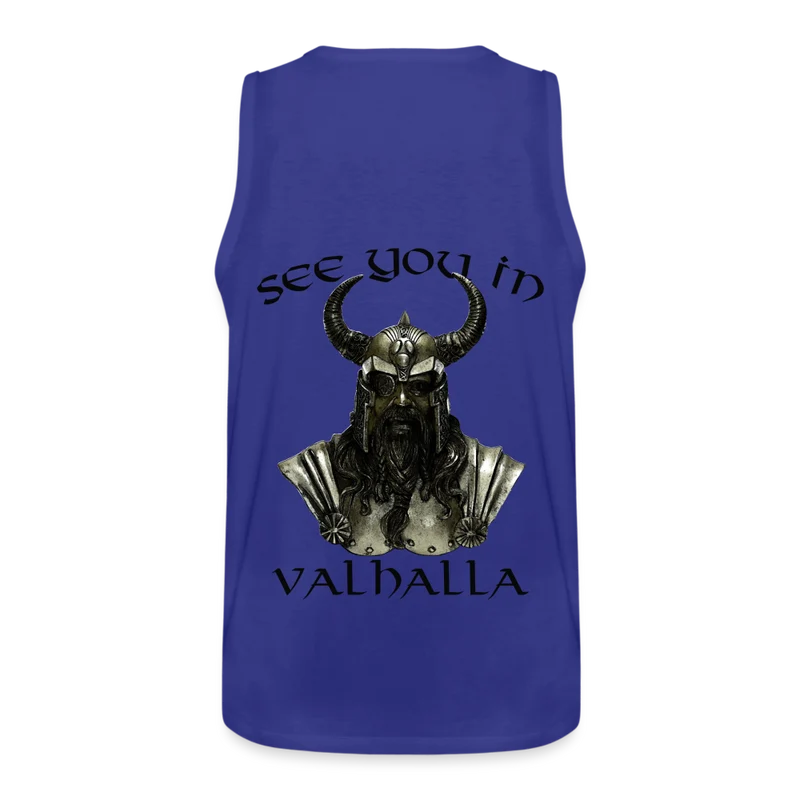 Männer Premium Tanktop T-Shirt Muskelshirt Achselshirt See You in Valhalla