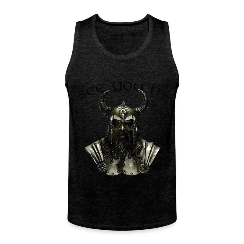 Männer Premium Tanktop T-Shirt Muskelshirt Achselshirt See You in Valhalla