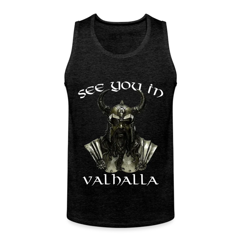 Männer Premium Tanktop T-Shirt Muskelshirt Achselshirt See You in Valhalla