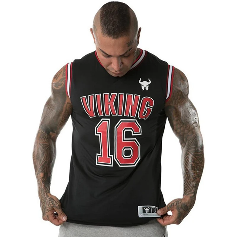 Tanktop T-Shirt Muskelshirt Achselshirt Sport Basic Unifarben Herren Vikings