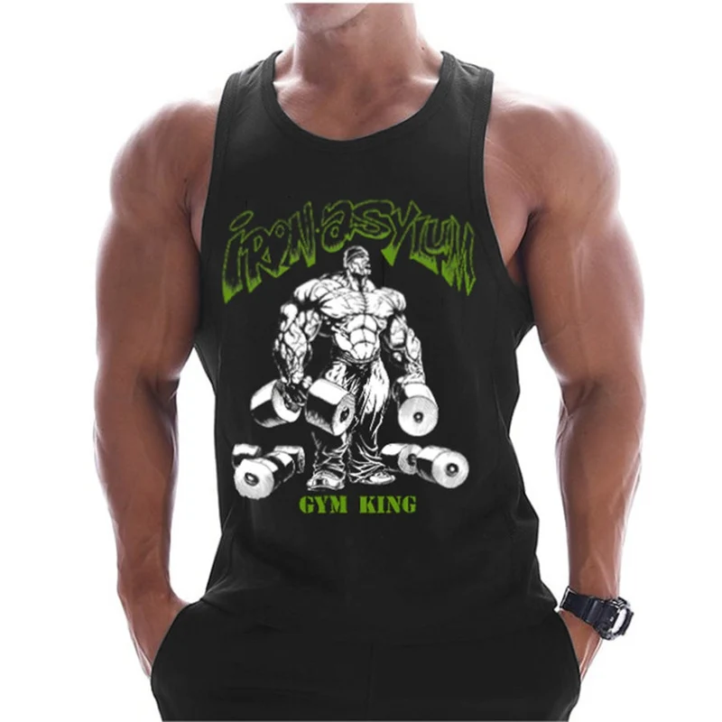 Tanktop T-Shirt Muskelshirt Achselshirt Sport Basic Unifarben Herren